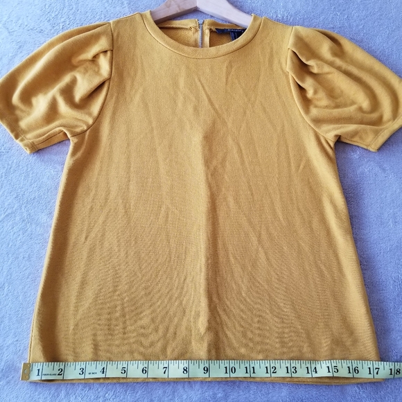 FOREVER 21 Mustard Yellow Puff Sleeve Top - Picture 8 of 11